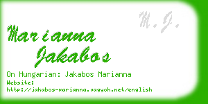 marianna jakabos business card